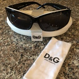 Dolce & Gabbana 3009 white trim sunglasses